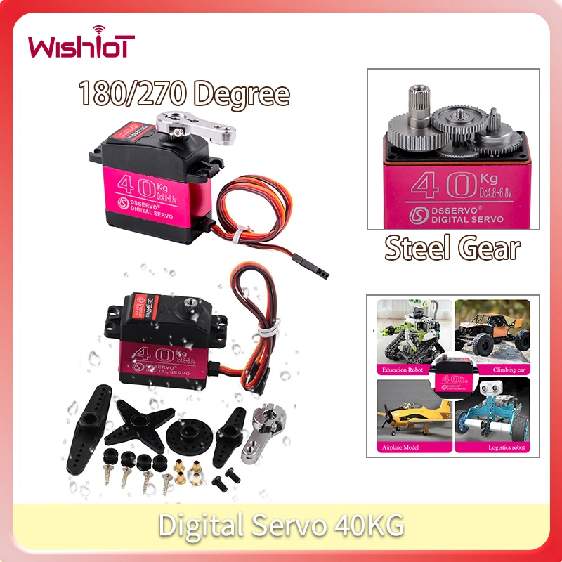 Digital Servo 40KG 180/270 Deg - Robot Arm Motor incelemesi ve fiyatı