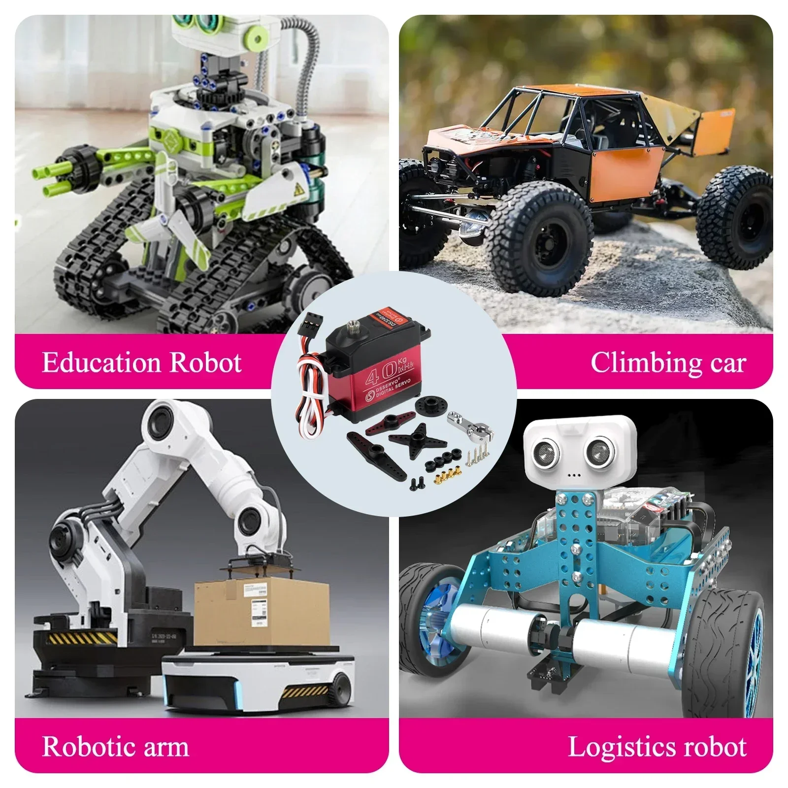 Digital Servo 40KG 180/270 Deg - Robot Arm Motor incelemesi ve fiyatı