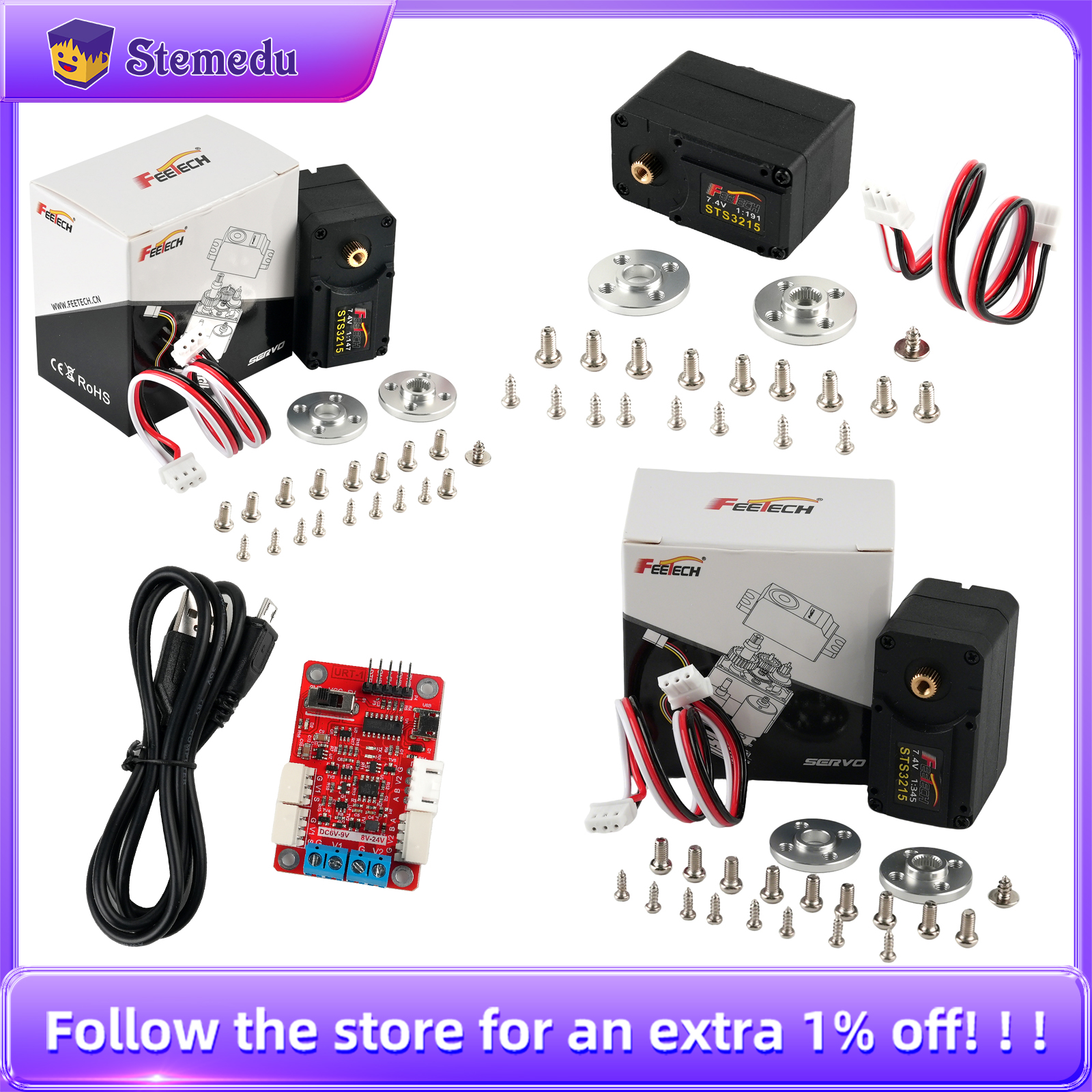 Feetech 7.4V 19KG ST-3215 Seri - Robot Arm Motor incelemesi ve fiyatı