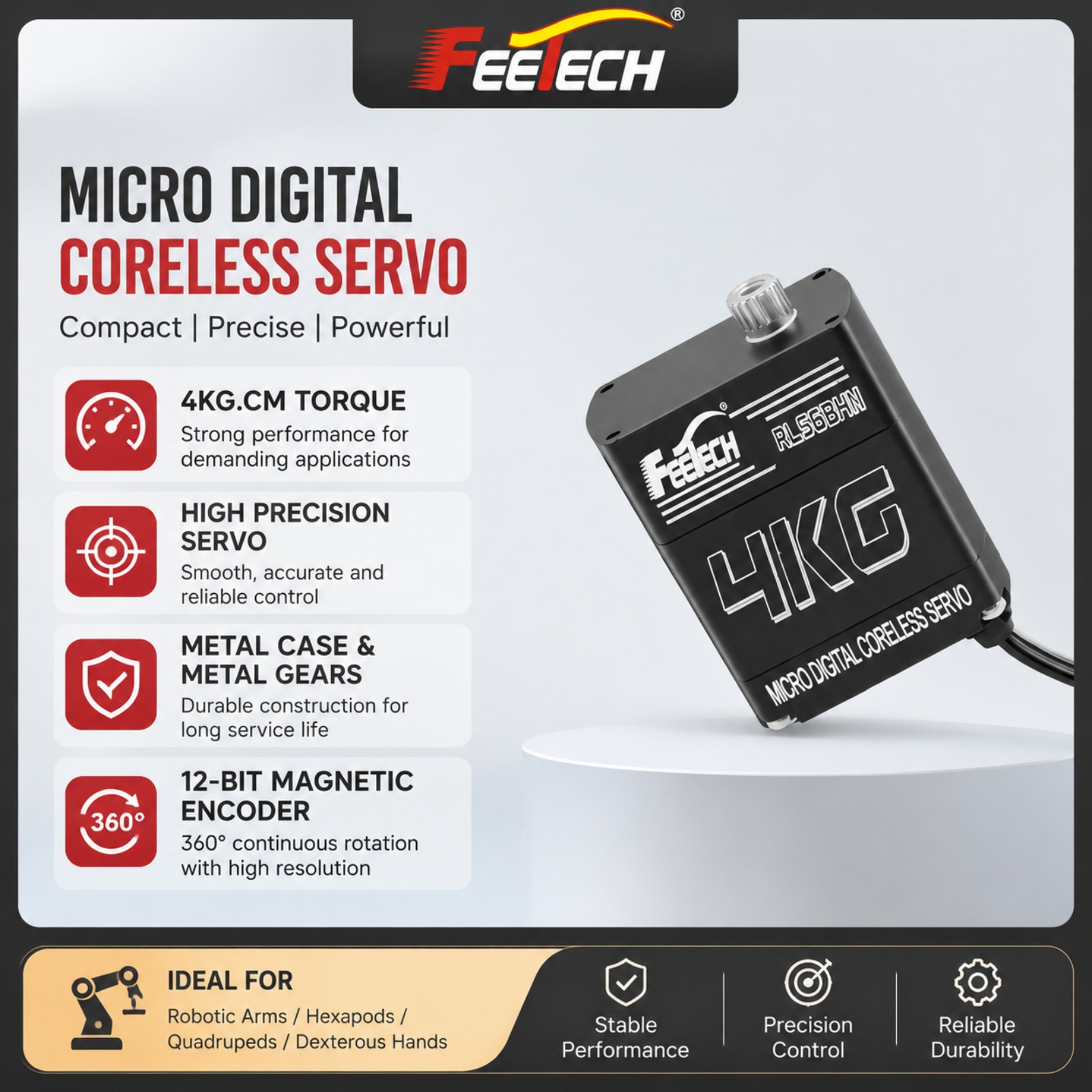 Feetech HL-3604-C001 Coreless  - Robot Arm Motor incelemesi ve fiyatı