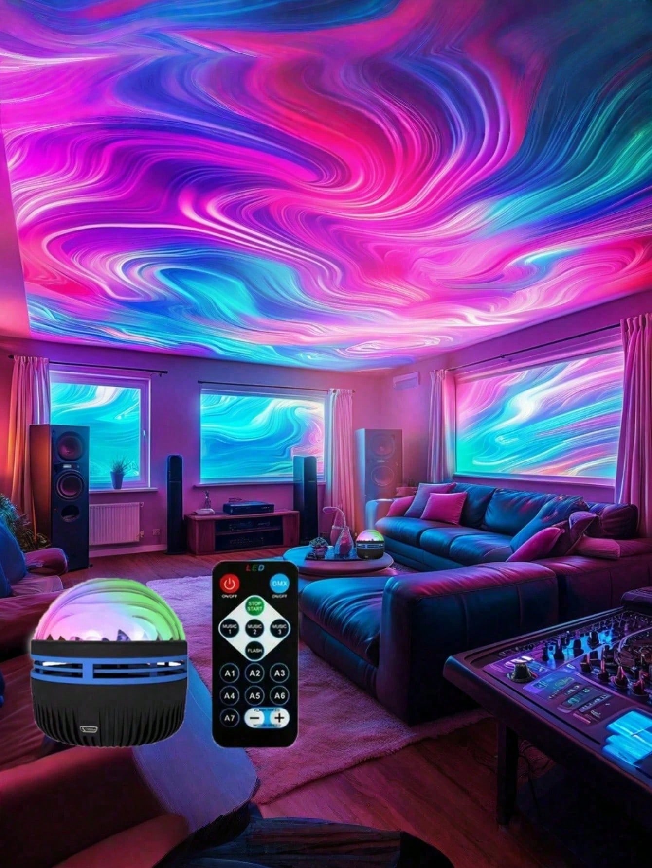 1pc LED Northern Lights Aurora - Planetarium Projector Home incelemesi ve fiyatı