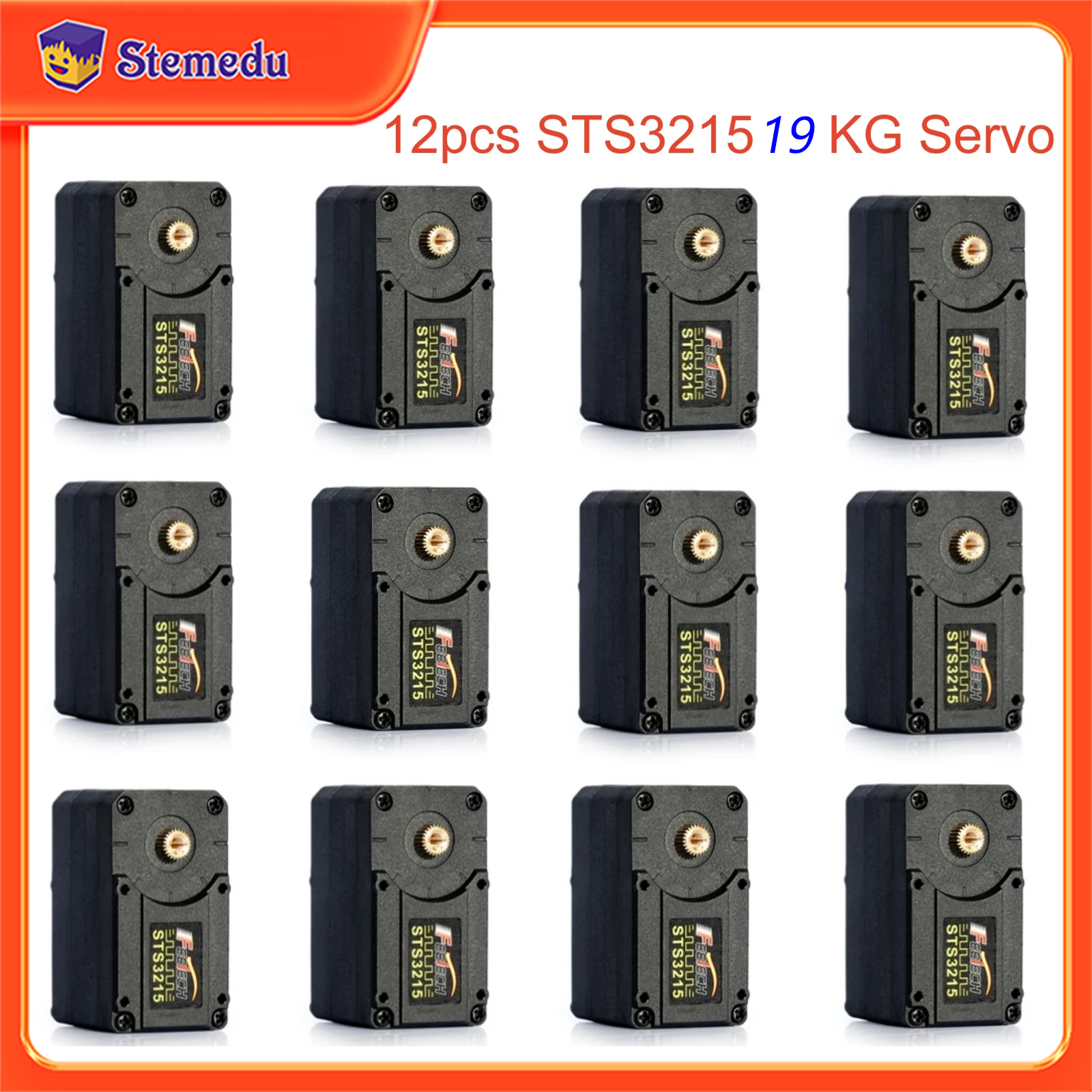 12PCS Feetech STS3215 19KG 7.4 - Robot Arm Motor incelemesi ve fiyatı