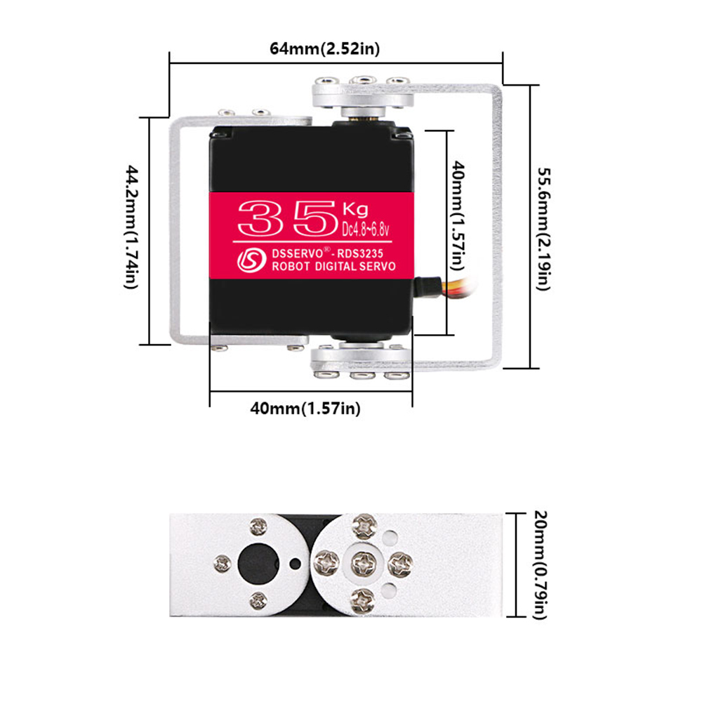 35KG Robot Digital Servo 4.8-6 - Robot Arm Motor incelemesi ve fiyatı